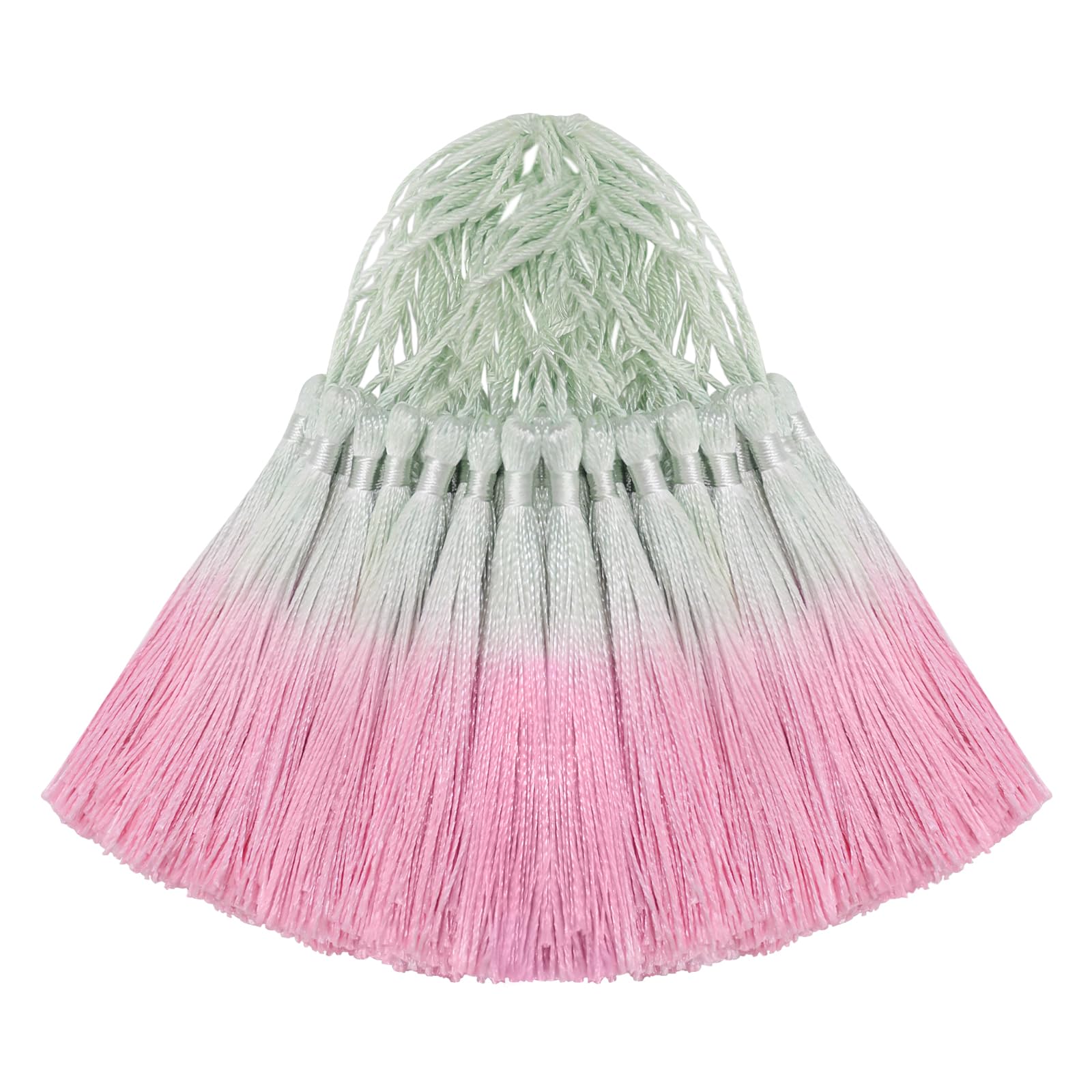 50PCS Mini Silk Tassel for Craft DIY Bookmark Cute Jewellery Making Beaded, Girl Earring, Keyring, Graduation, Small Key