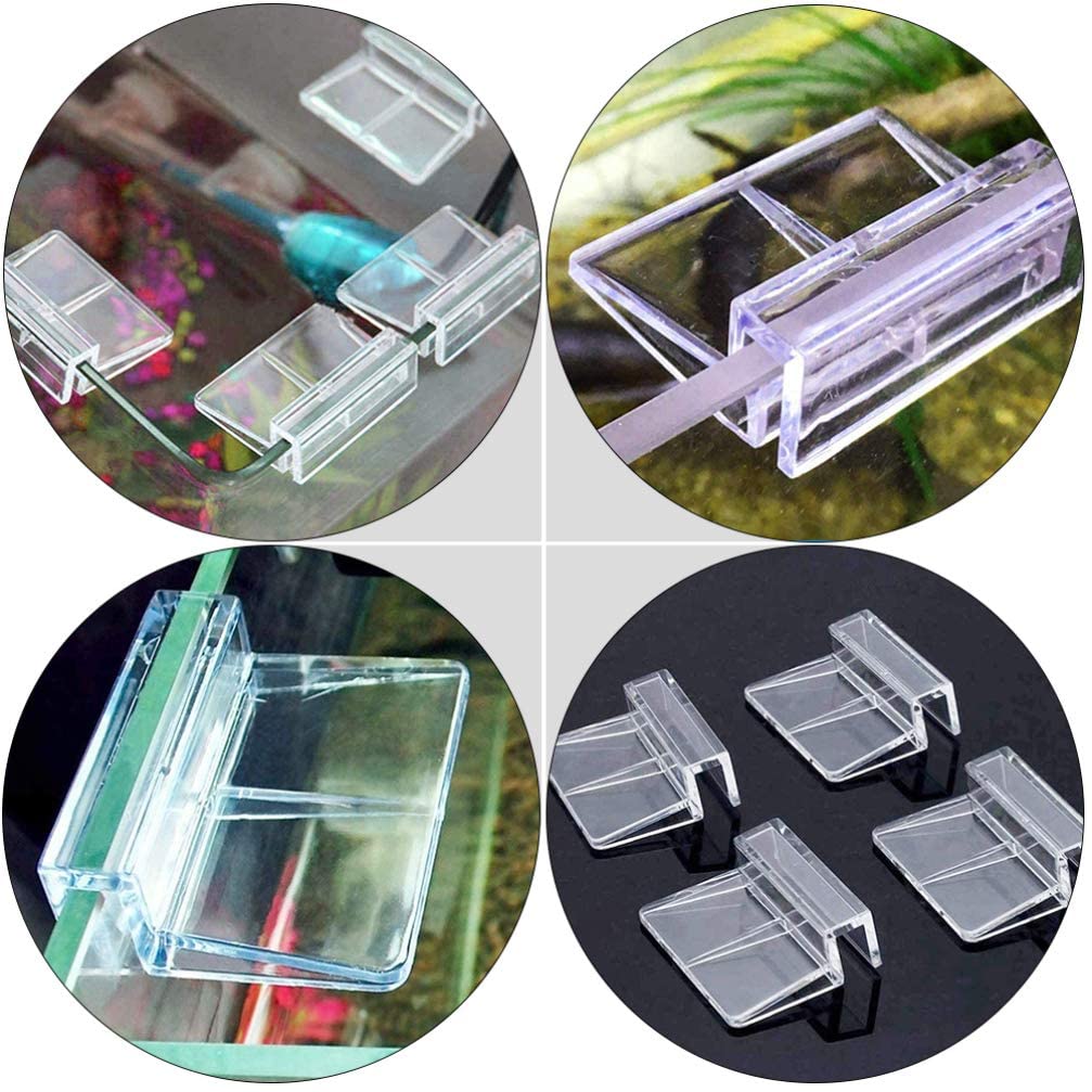 10Pcs Aquarium Glas Abdeckung Clip Klar Acryl Unterstützung Halter Aquarium Deckel Clips Schellen für Aquarium Aquarium Abdeckung Halterung 10MM