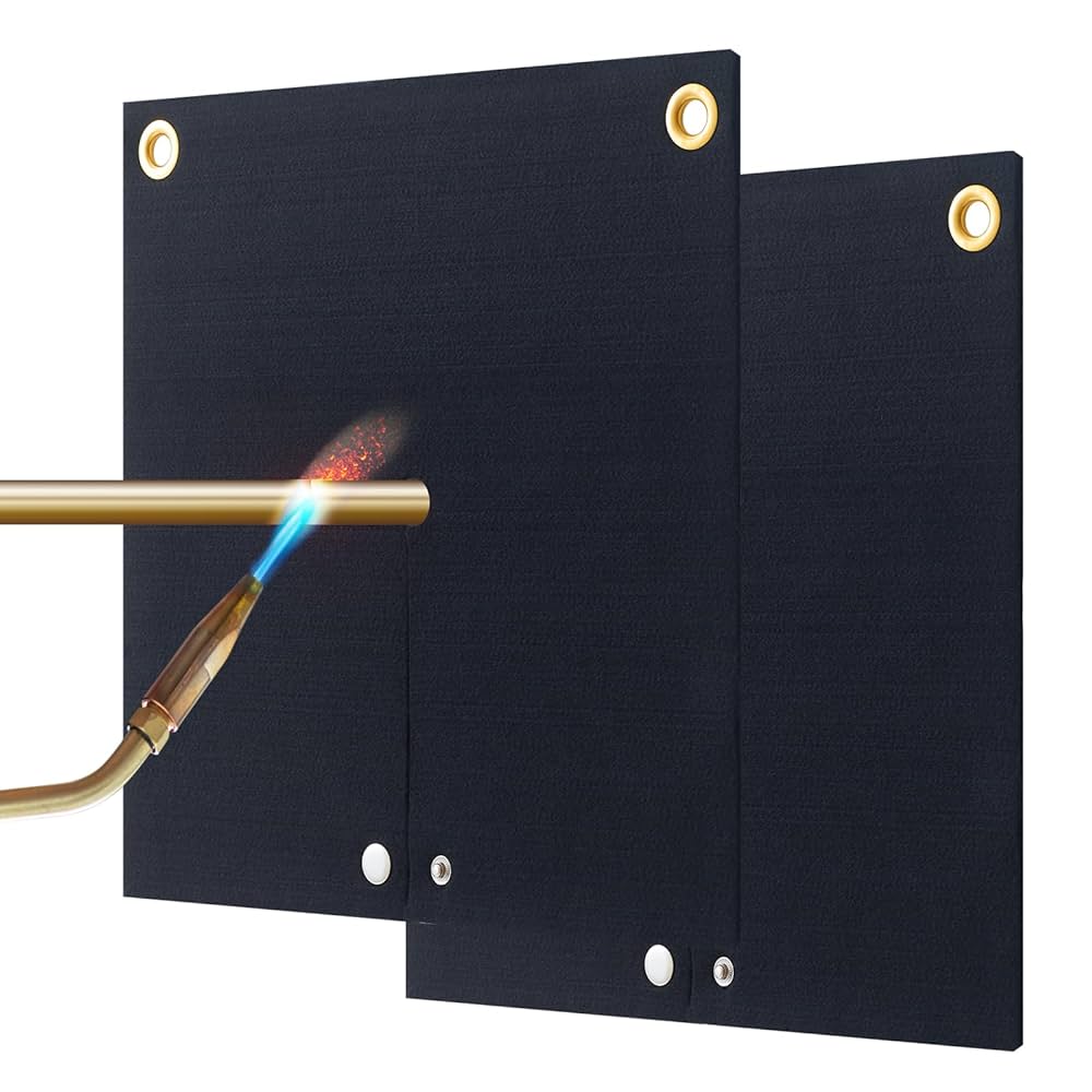 Welding Blanket - Fireproof Safe Flame Retardant Soldering Mat,Heat Resistant Grill Pads For Plumbing Blacksmithing Outdoor Cooking Supplies Barbecue Fireplace