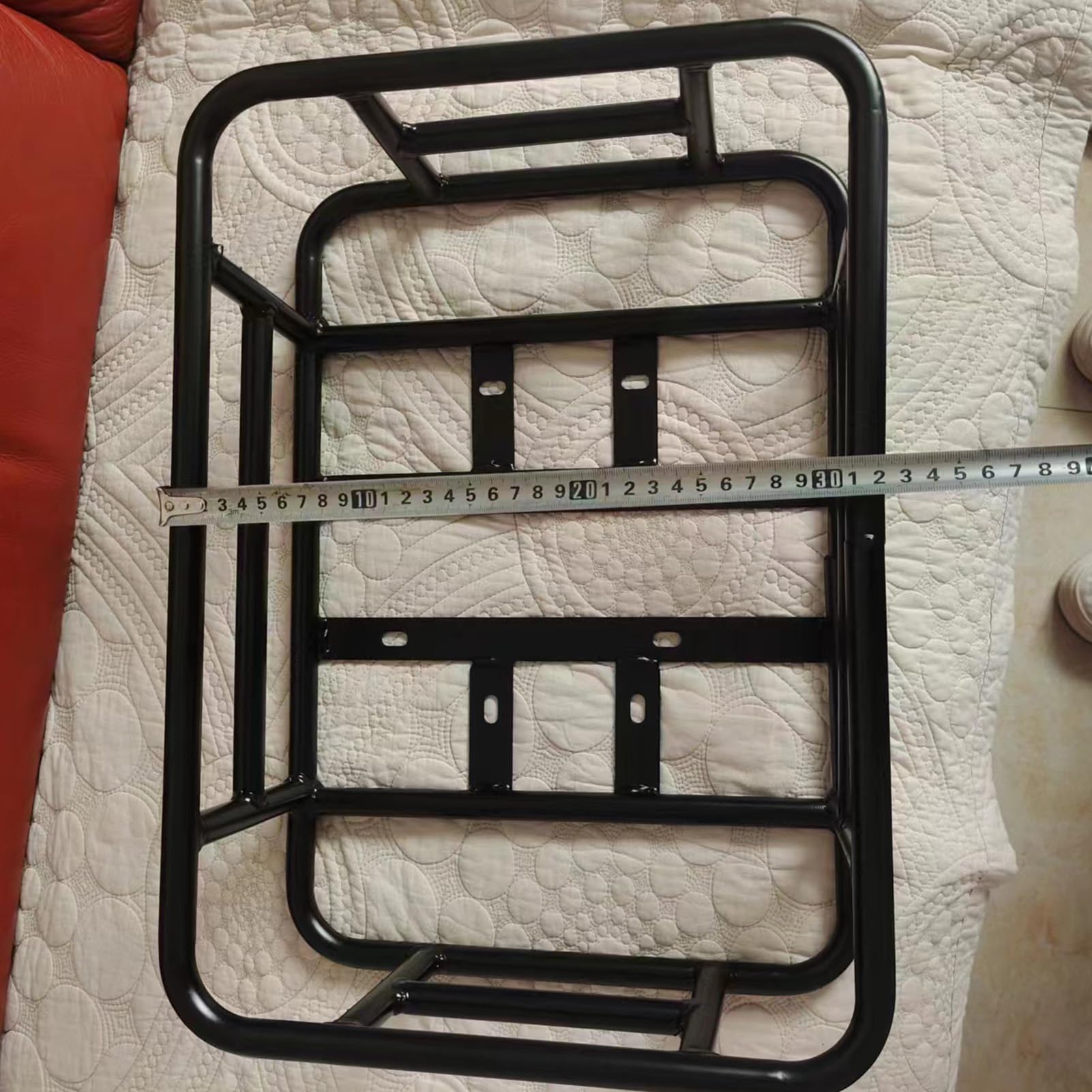 Headerbs Cestino Posteriore per Bici Elettrica Cestino Portabici Posteriore in Ferro 46 X 32 X 15 Cm Grande capacità Facile Installazione per Consegne Pendolarismo Corse di Spesa e Uso Quotidiano