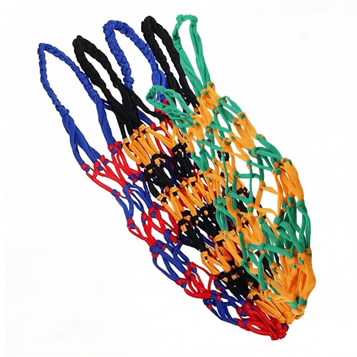 Riven 3 pcs Portable Football Net Bag, Rugby Ball Bag, for Basketball, Soccer, Volleyball, Gym and Beach Use