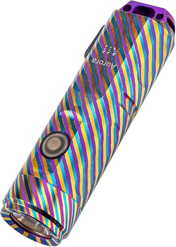 RovyVon Linterna de titanio A11 de alto lúmenes recargable EDC llavero linternas de 650 lúmenes, 5 modos súper brillantes, resistente al agua para