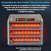 Automatic Egg Incubator, Digital Hatching Eggs with Fully Automatic Turner, Poultry Hatching Machine with Humidity Control, for Hatching Chicken Duck Quail Bird Eggs,192Eggs
