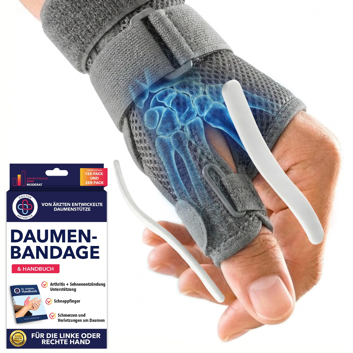 Dr. Arthritis Von Ärzten Entworfen, Leichte Handgelenk Bandage, Handgelenkstütze/Sehnenscheidenentzündung Bandage/Karpaltunnel Schiene, Handbandage Rechts/Links