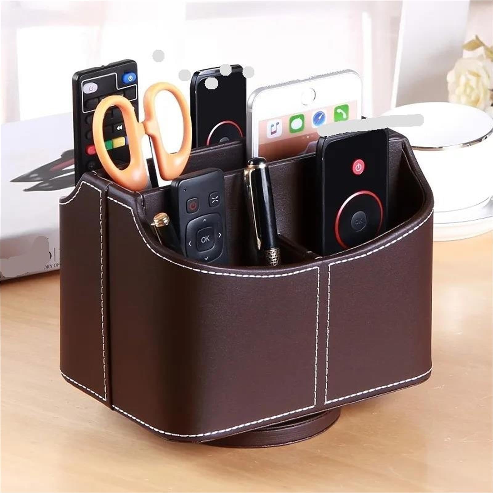 Organizer da Scrivania Rotante 1 organizer da scrivania rotante | Con portapenne e scatola for trucchi for articoli di cancelleria/cosmetici(Black)