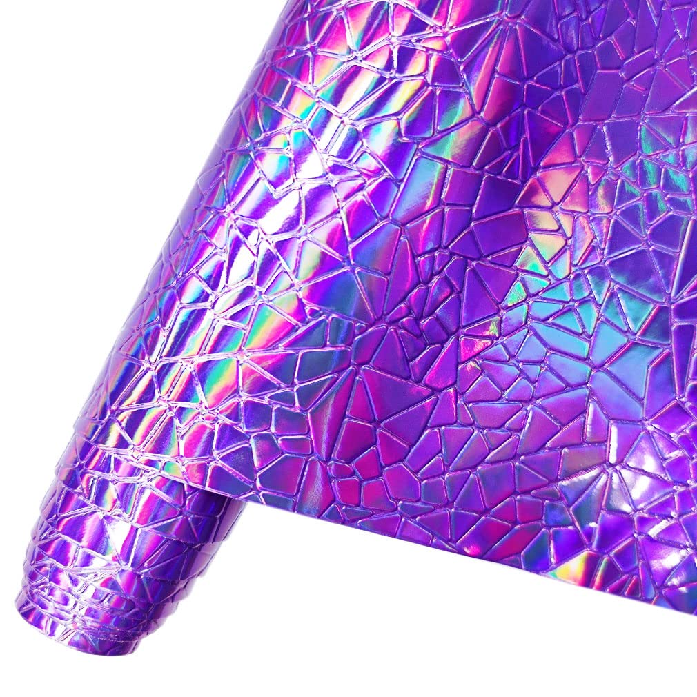HYANG Lot de 2 rouleaux de papier miroir en métal imitation cuir 30 cm x 135 cm pour sacs, nœuds, boucles d'oreilles, loisirs créatifs (argenté