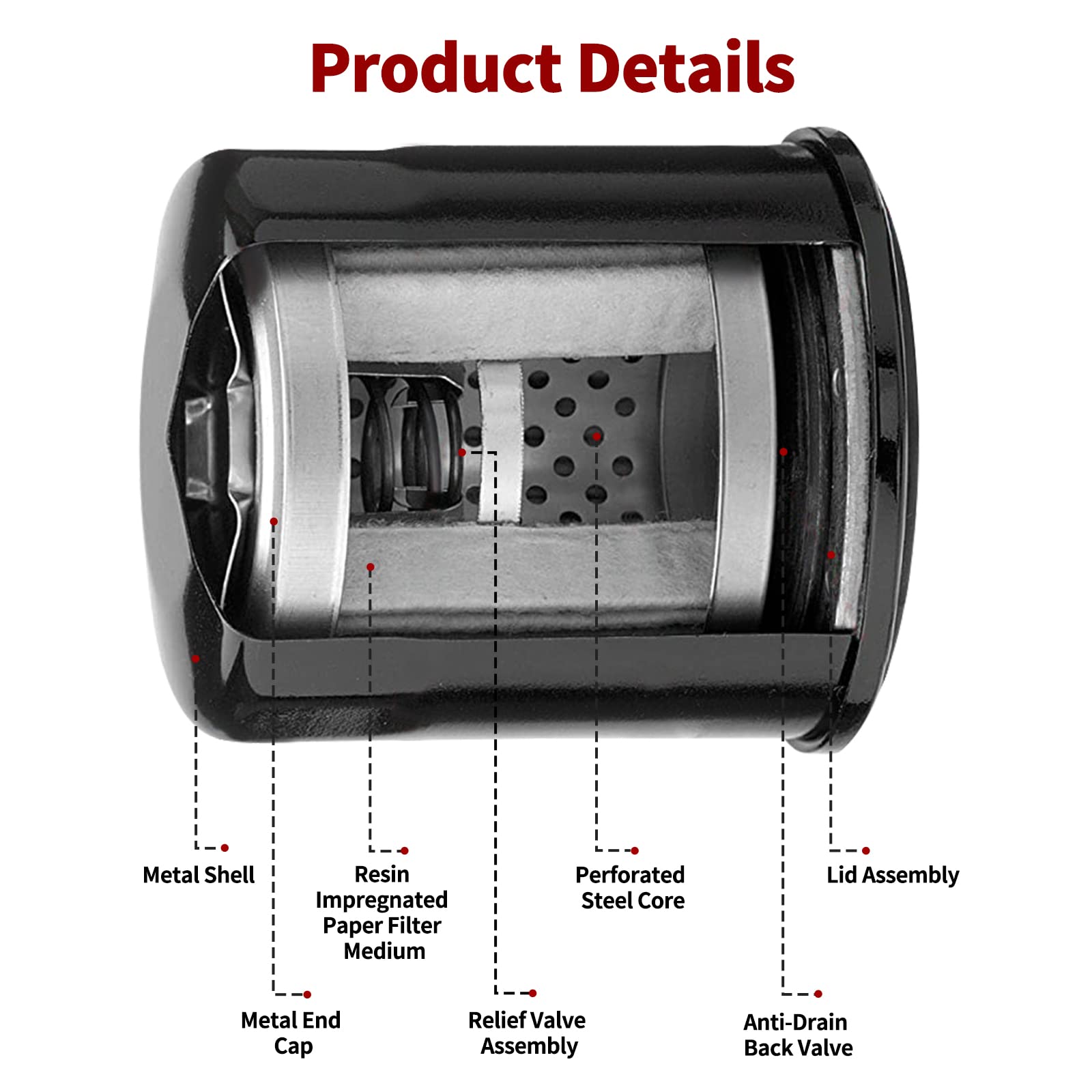 Amazon.com: AWHLLRY 49065-7007 49065-0721 Oil Filter for 12