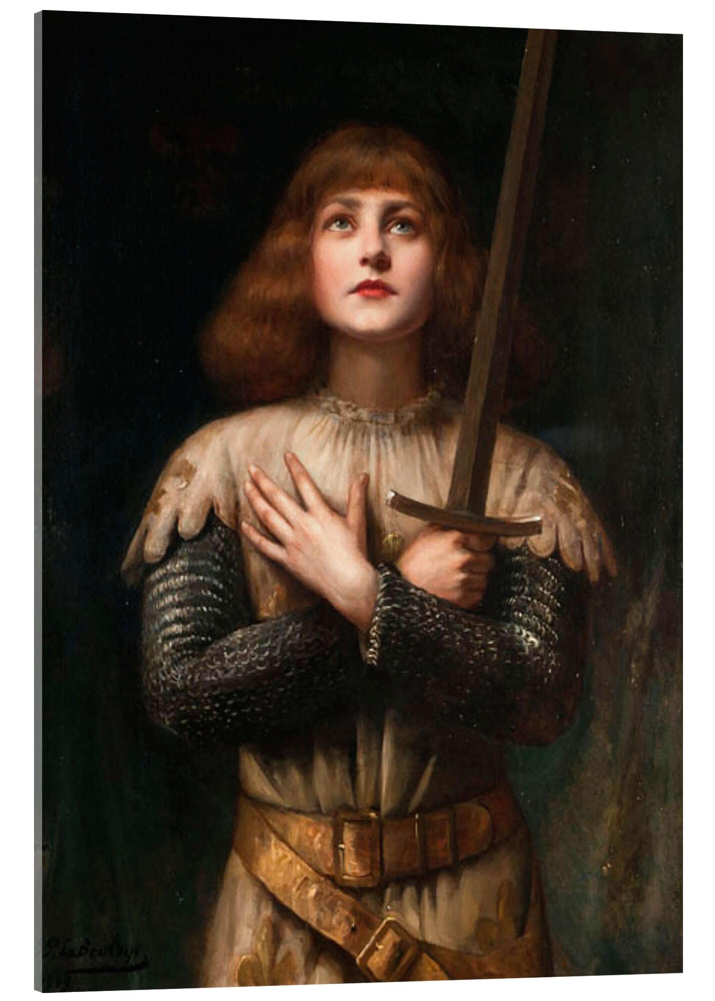 Posterlounge Jeanne d'Arc Acrylglasbild | 60 x 80 cm von Paul Antoine de la Boulaye Schwarz Wandbilder Wanddeko