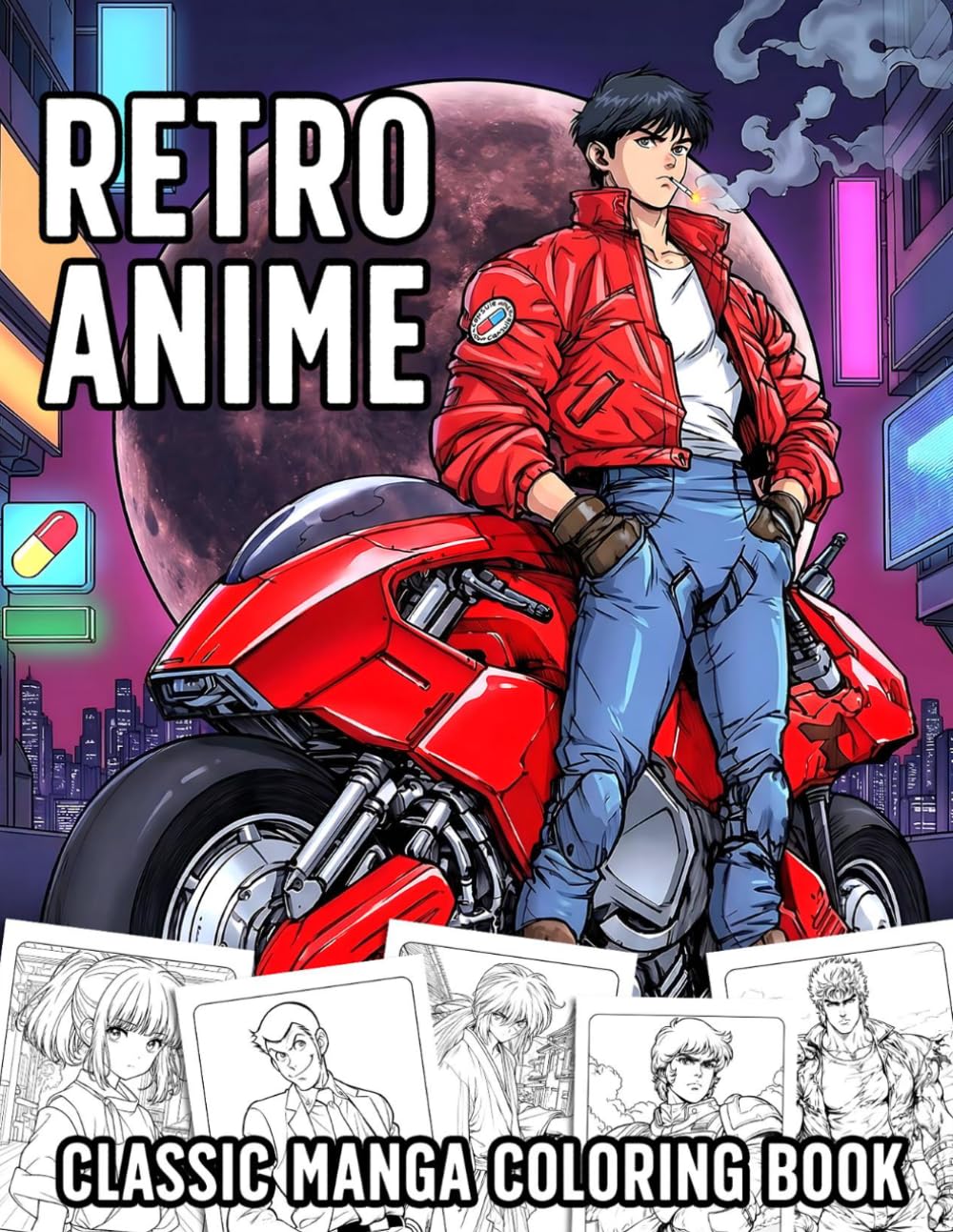 Retro Anime Coloring Book: Vintage Cartoon Style Coloring Pages With Classic Designs, Old School Outfit, Nostalgic Scenes For Teens And Adults To Relax And Enjoy