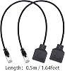 Duttek RJ45 Splitter Ethernet, RJ45 Ethernet Port Splitter, RJ45 1 Male to 2 Female Adapter for Ethernet Cat 5/CAT 6 LAN Ethernet Cable Extender Surf Online (Use Simultaneously) 50cm (1 Pair)
