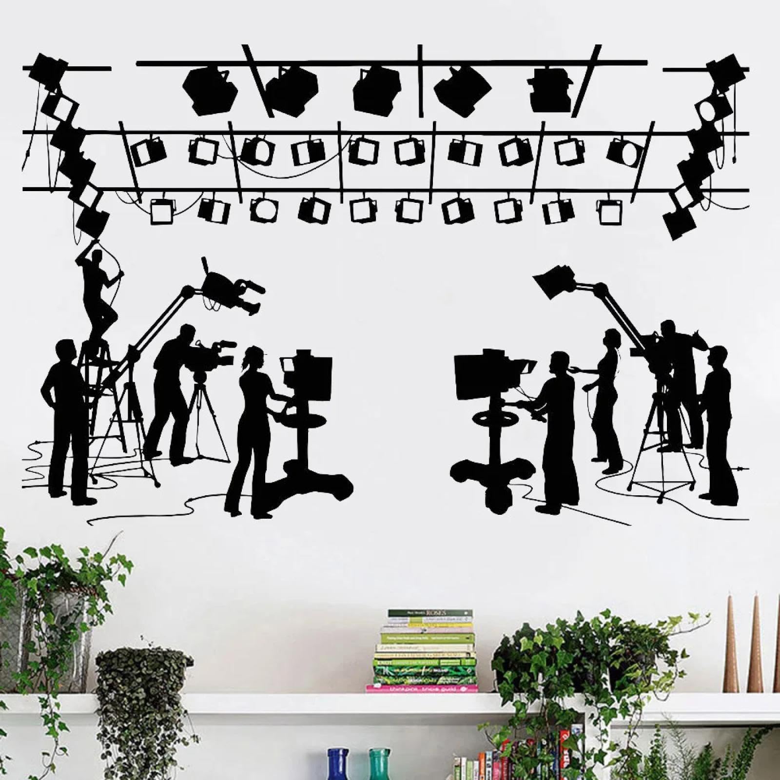 WEIMEIJIE Movie wall Stickers, Cinema wall Stickers, Modern Studio Club Vinyl wall Stickers, Art Stickers