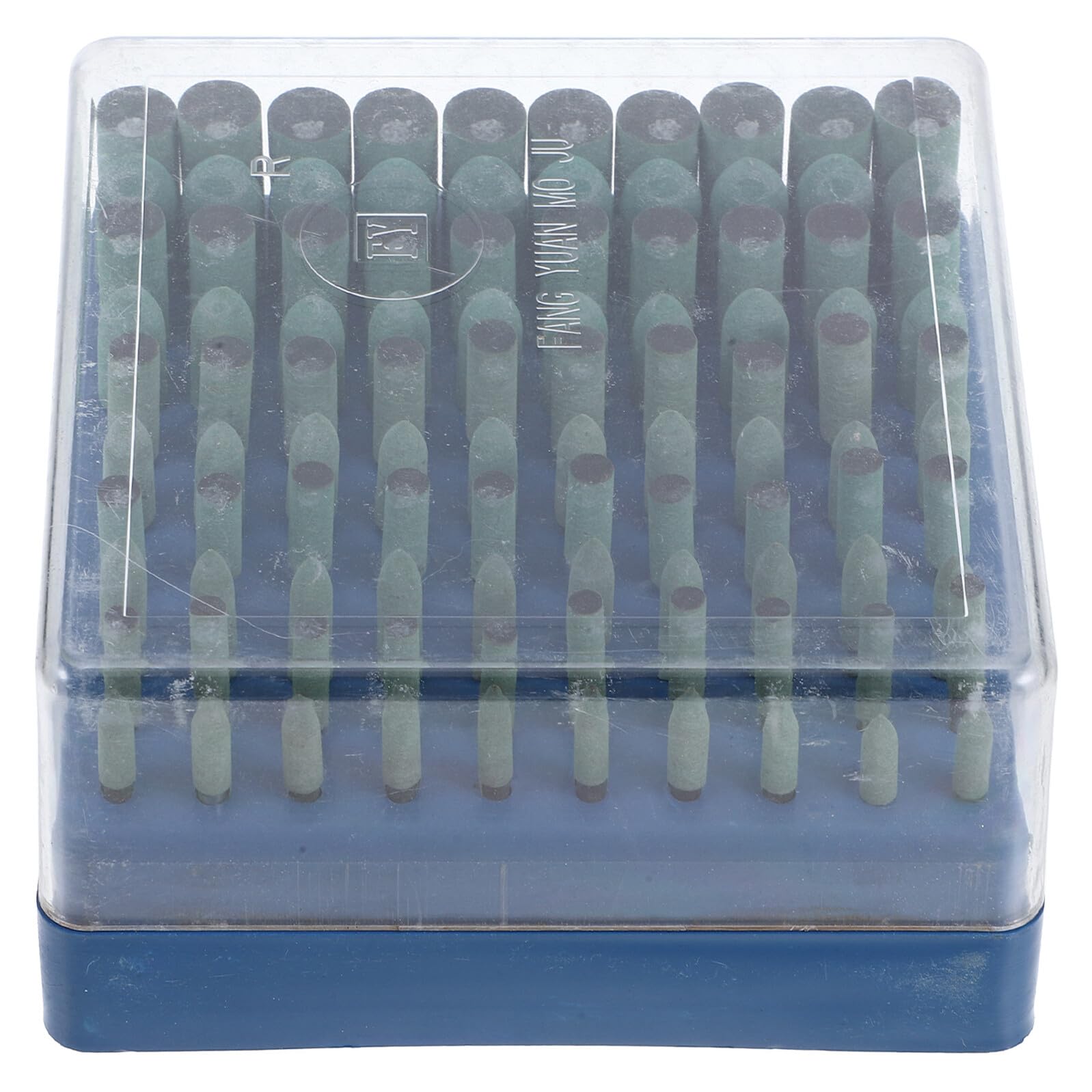 Lot de 100 Set de Pointes Montées Abrasives Vertes en Caoutchouc pour Bois