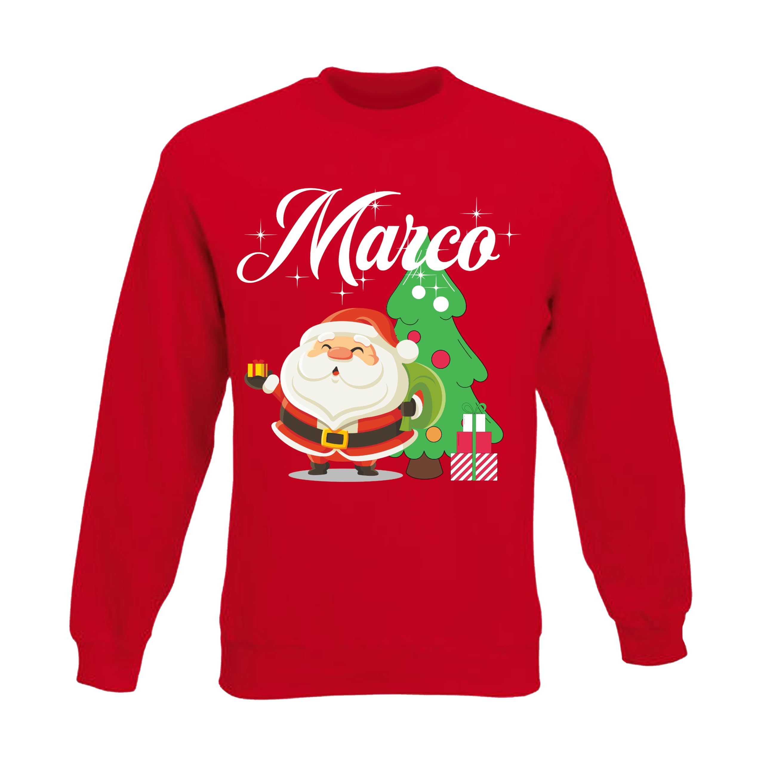 Felpe e Body Neonato Natale Maniche Lunghe Famiglia Nomi Personalizzabili Padre Madre Bimbo Bimba Set 3 Christmas