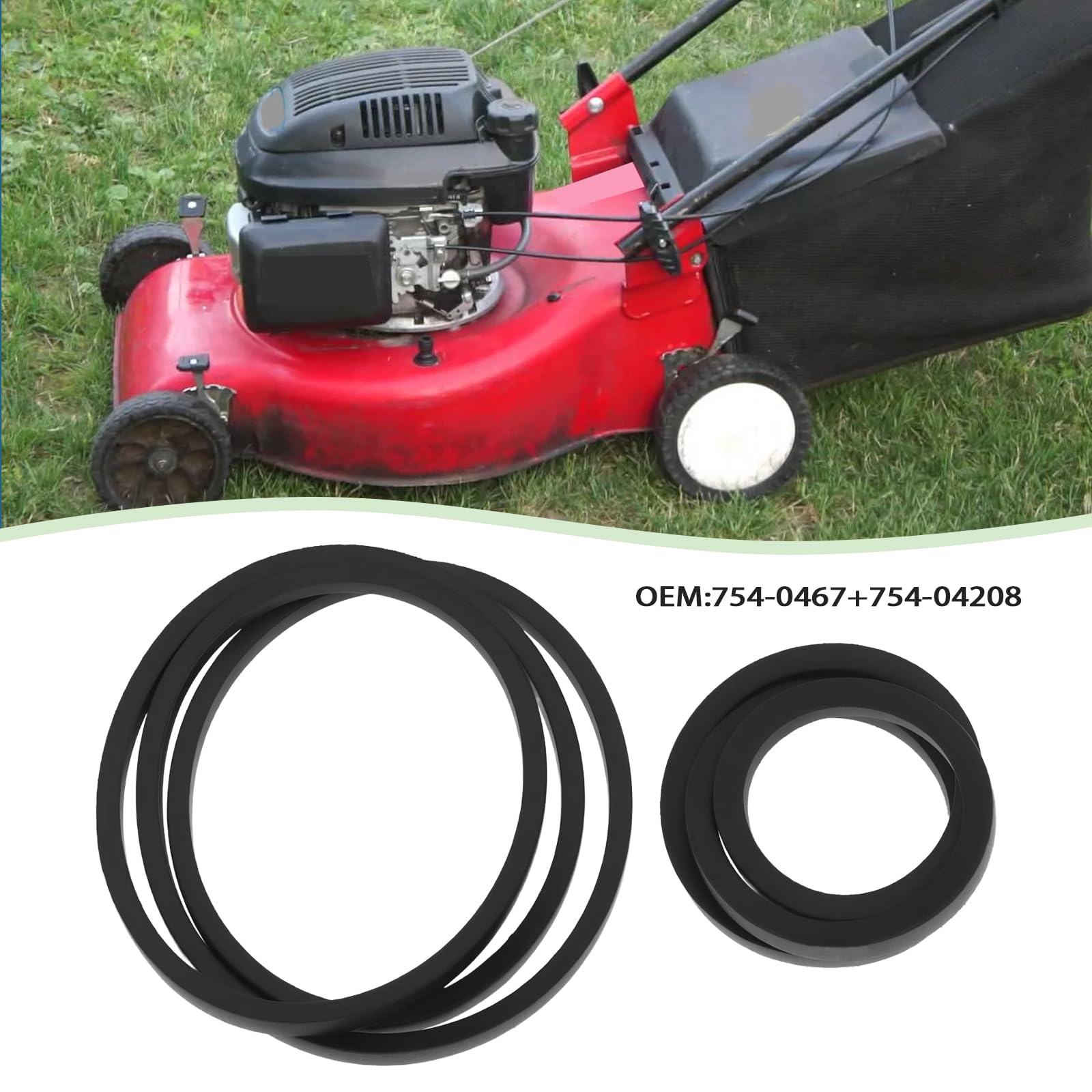 2 Stück Rasenmäher-Riemen 754-0467 754-04208 Kompatibel mit Cub Cadet Kompatibel mit MTD