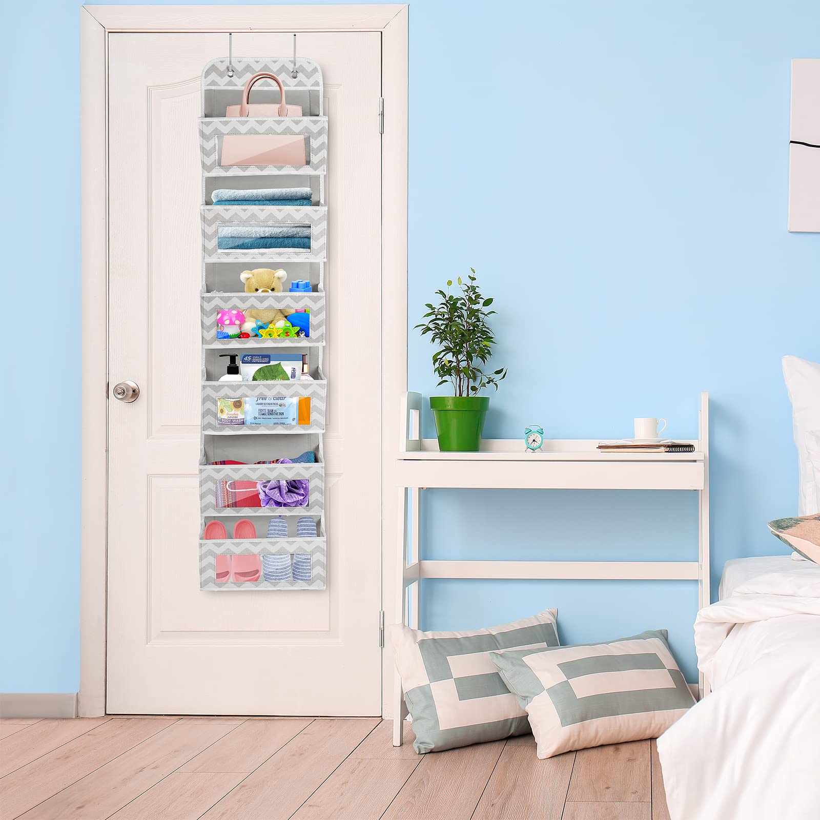 Organizzatore Sopra La Porta Con 6 Tasche Trasparenti - Per Camera Da Letto, Bagno, Bambini