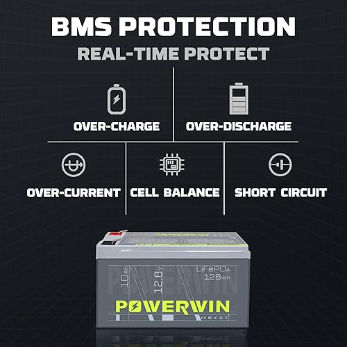 Miniatura 3 de BT100 - Batería de ciclo profundo LiFePO4 de 12 V 100 Ah, 4,000 ciclos y protección de baja temperatura BMS de 100 A para solar, RV, marina, fuera