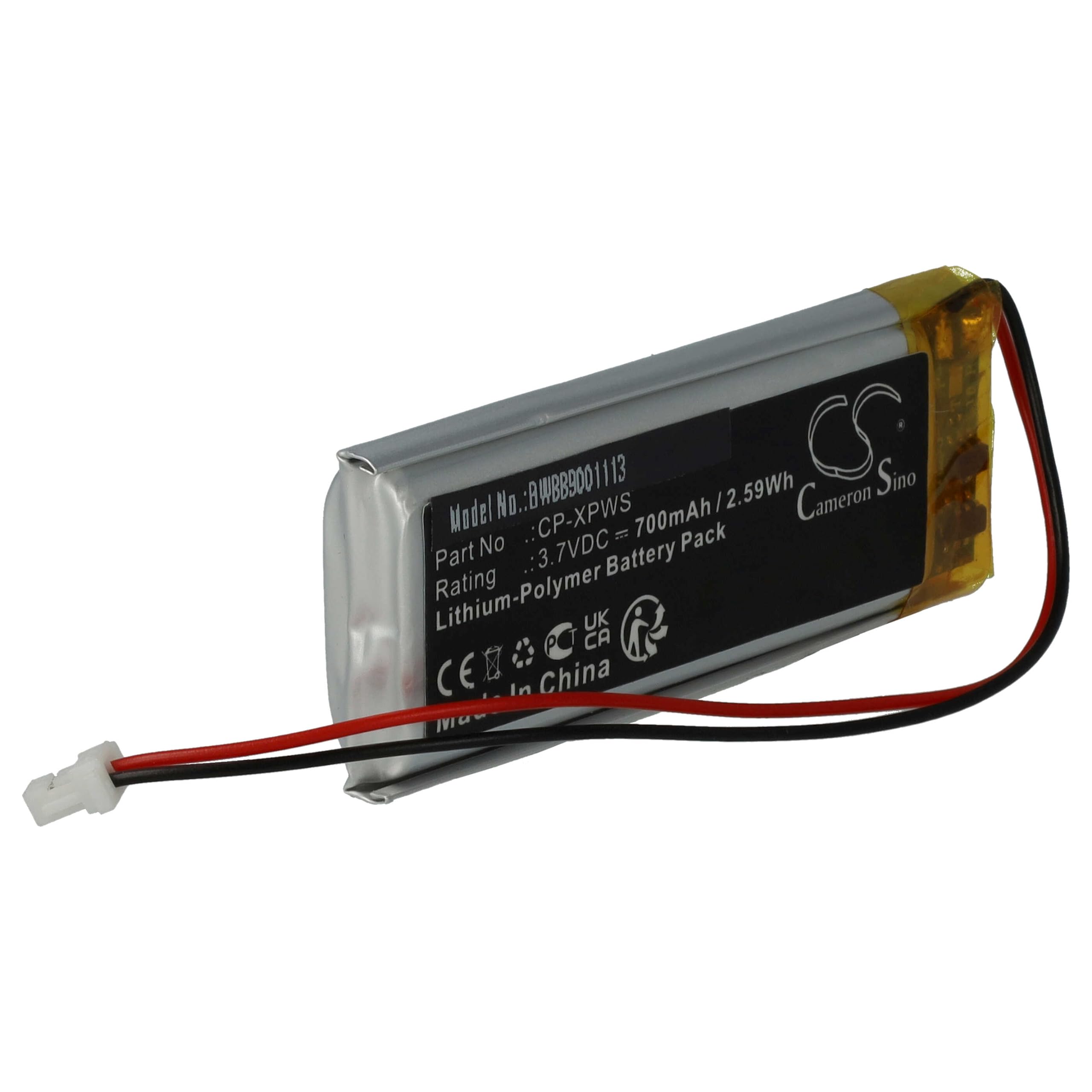 vhbw Batterie XP Deus WS1 WS2 WS3 WS4 WS5 détecteur de métaux 700mAh 3,7V Li-polymère