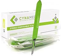 Vista 14 de Cynamed - Cuchillas de bisturí desechables Cuchillas afiladas de acero inoxidable templado Paquete de 10 cuchillos de bisturí estériles Mango