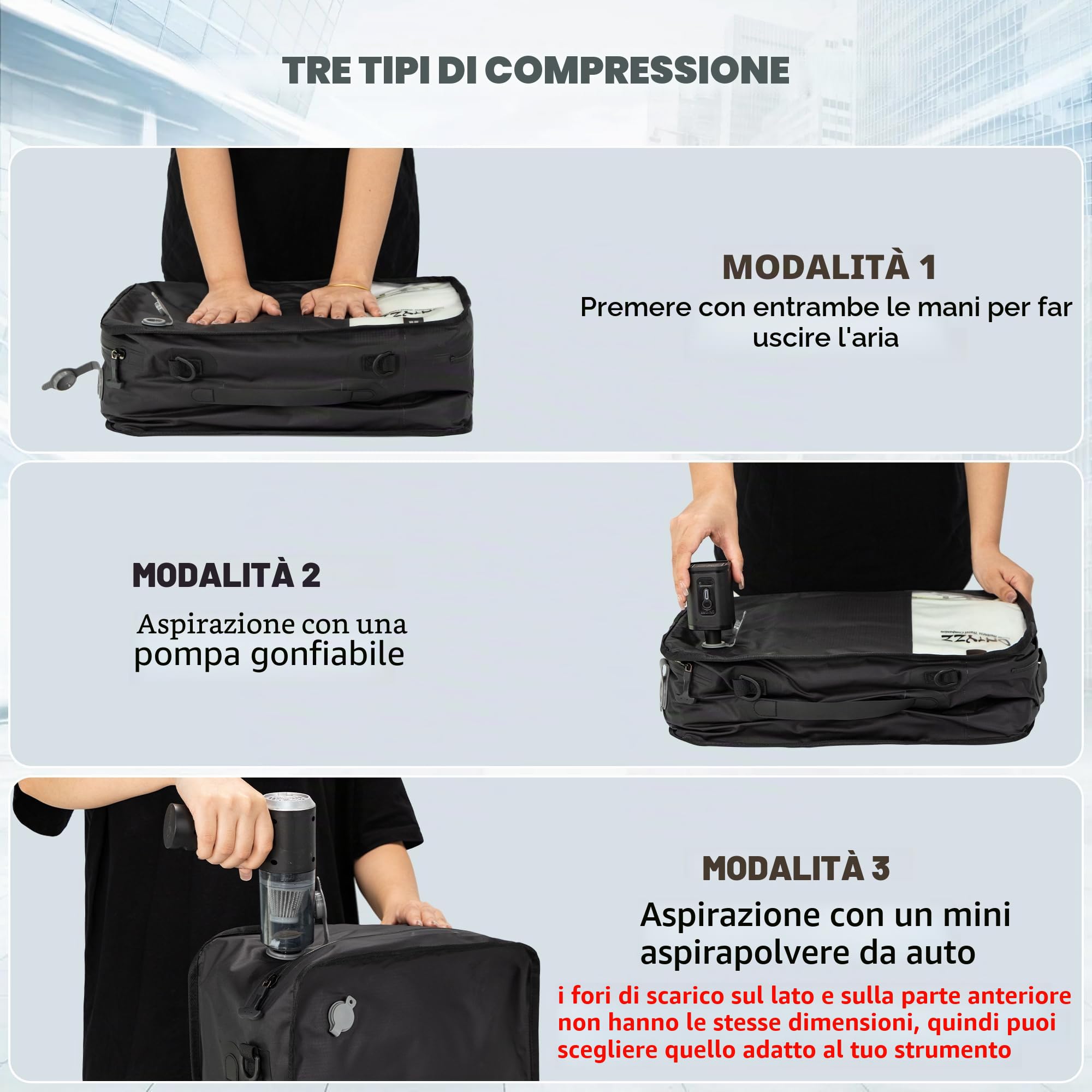Sacchetti Sottovuoto Vestiti Riutilizzabili TPU Buste Sottovuoto Viaggio con IP67 Cerniera Impermeabile Borse Organizer Cubi di Imballaggio per Viaggi D'affari