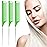 Rat Tail Combs Set: 3Pcs Steel Pin Teasing Combs for Hair Stylists, Parting Combs for Women (Green)