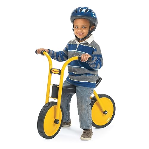 MYRIDER - Triciclo para niños pequeños, triciclo para preescolar, guardería, triciclos para niños, neumáticos de goma, amarillonegro, bicicleta de