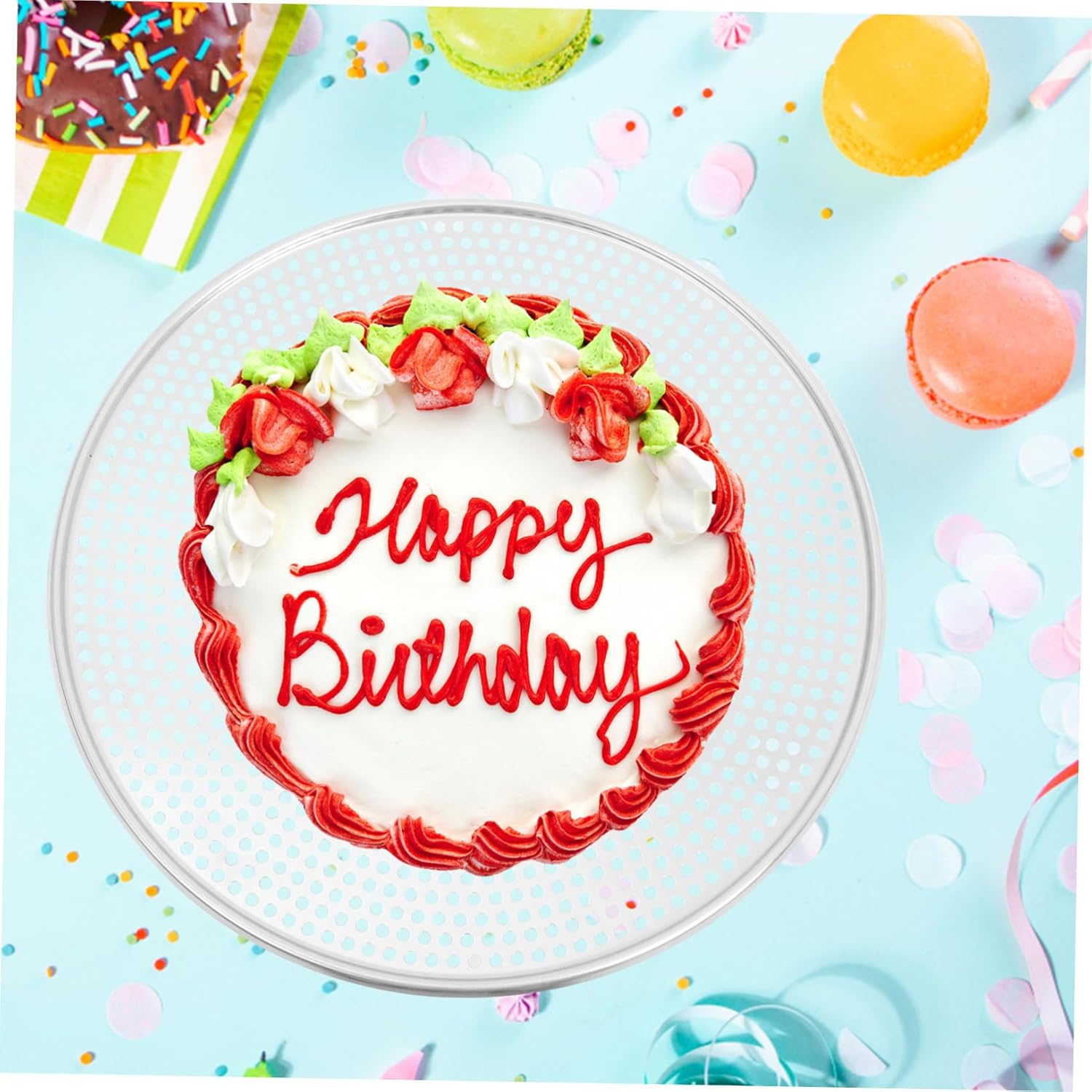 Round Aluminum Pizza Baking Screen with Holes Perforated Pizza Tray for Oven Nonstick Design for Easy Demolding and Cleaning for Home and Restaurant Use