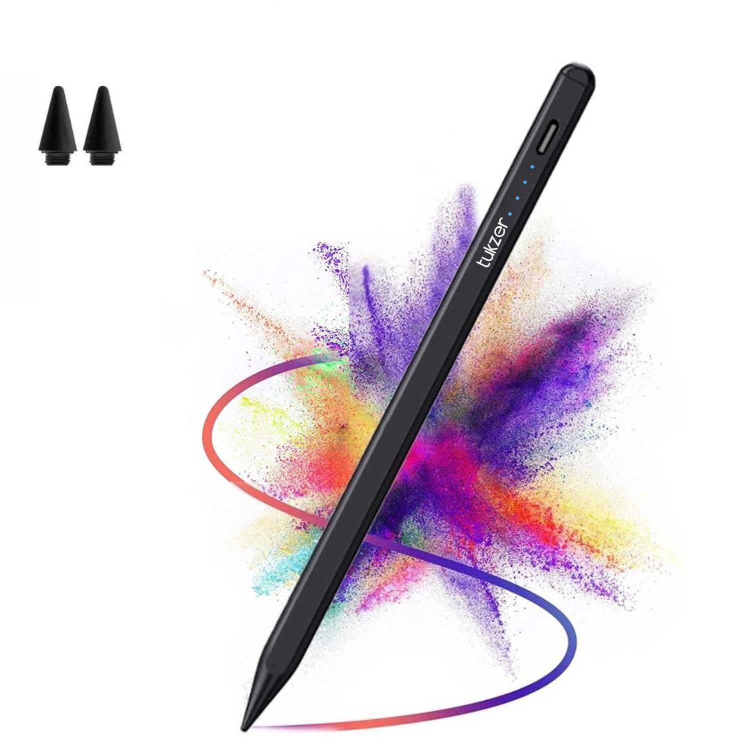 Active 2nd Gen Stylus Pen iPad Pencil | Palm Rejection, Tilt Sensor, High Precision| for only iPad 2018 Onwards iPad(6/7/8/9/10) Air(3/4/5) Pro11(1/2/3/4) Pro12.9 (3/4/5/6) Mini(6/5) (Grey)