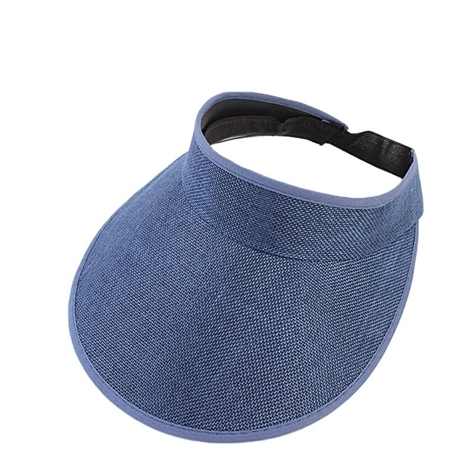 Sonnenhut, Sonnenblenden für Damen, Kunstleinen-Hüte für Damen, Sport-Visier-Damenhüte (Farbe: Buff, Größe: verstellbar) (Hot Pink, Einheitsgröße)