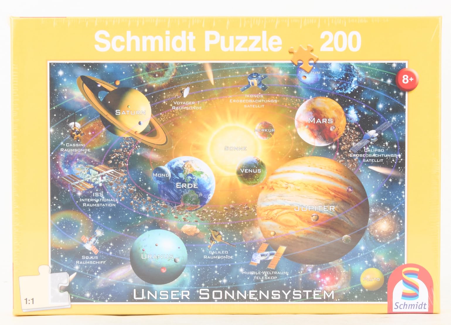 Schmidt Spiele-Il nostro Sistema Solare, Puzzle per Bambini da 200 Pezzi, Multicolore, 56308