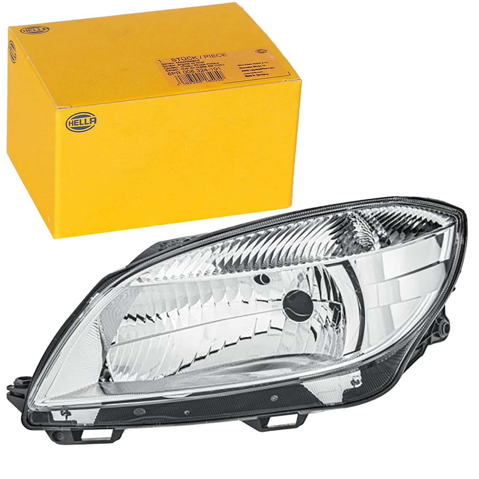 HELLA 1ED 010 417-331 FF/Reflektor pojedynczy-Reflektor - dla m. in. Skoda Fabia II (542) - chromowy - ECE - dla ruchu prawostronnego - z lewej