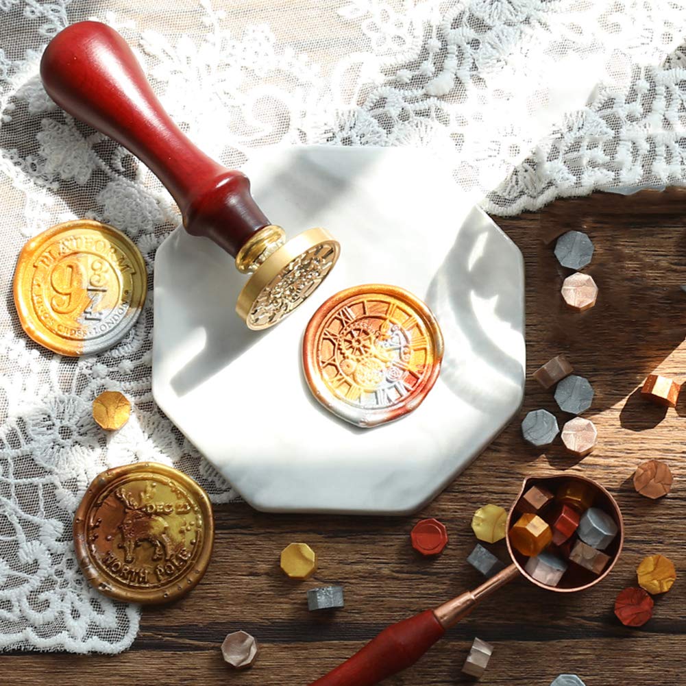 Sello Lacre NX Garden Juego De 200 Cuentas De Sellado Octágono, Ceras En  Una Caja Para Tarjetas, Invitaciones De Boda, Paquetes De Vino, Envoltura  De Regalos, Serie Dorada Sellos Cera, image size:1001x1001