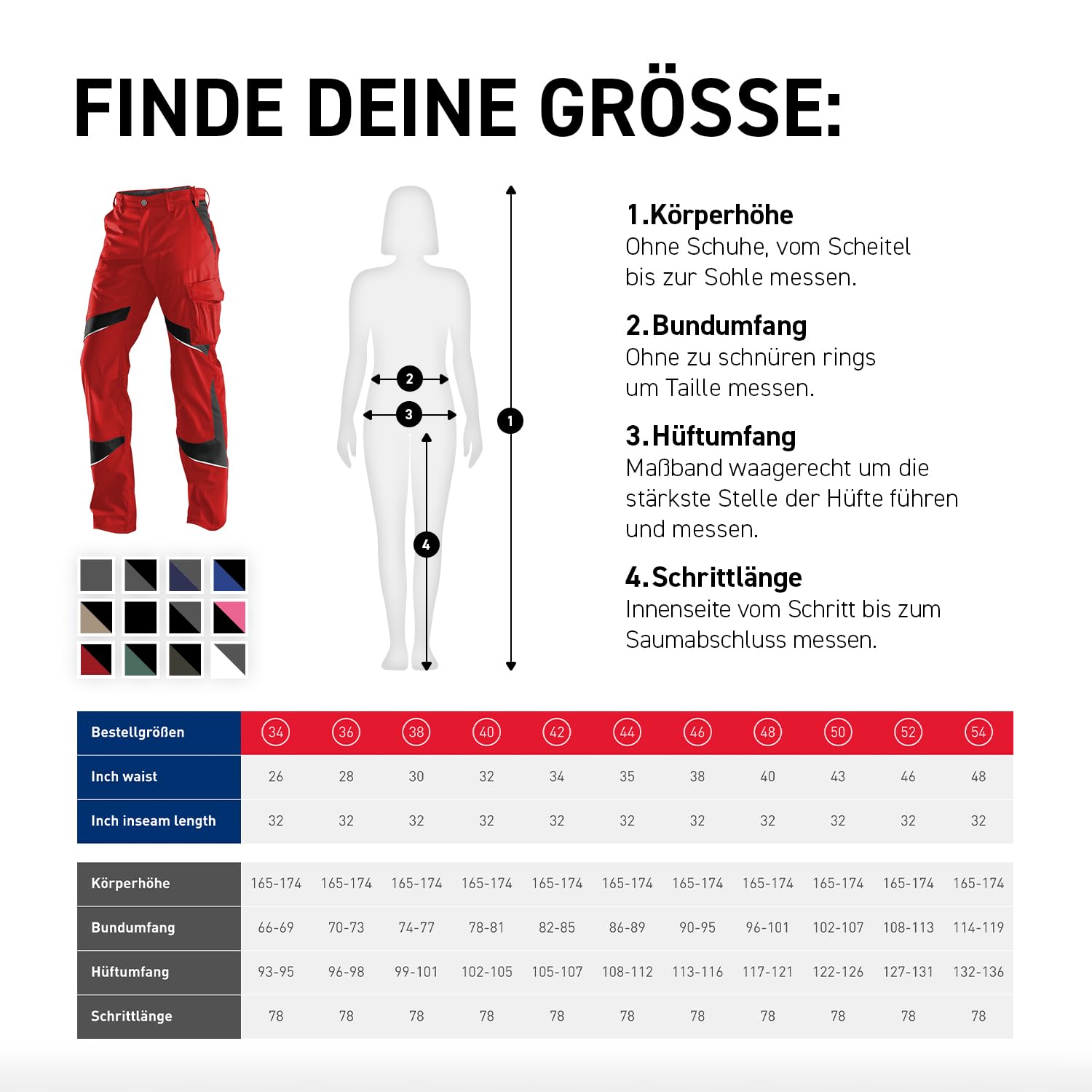 KÜBLER Workwear ACTIVIQ - Pantaloni da lavoro da donna, pantaloni funzionali da donna, abbigliamento da lavoro professionale per artigianato e industriale, da lavoro da donna, con tasche, Oeko-TEX