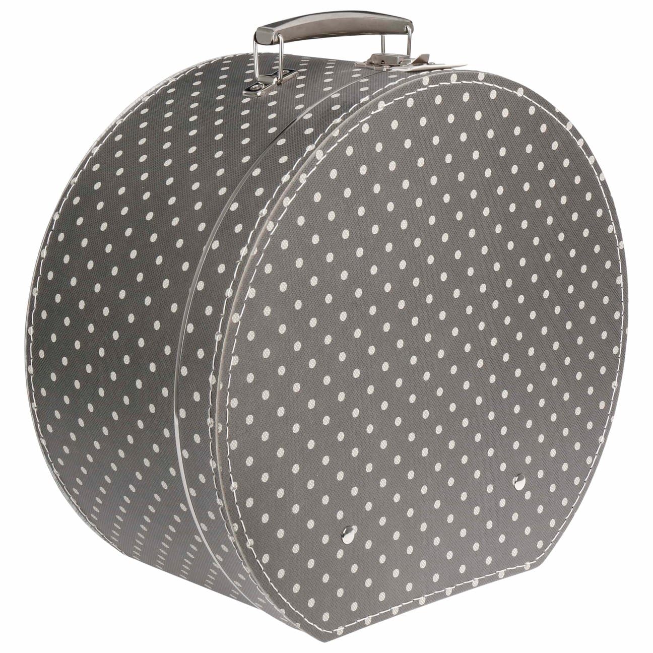 Lierys Hat Box Polka Dot Accessories Women Summer Winter Made in EU Grey