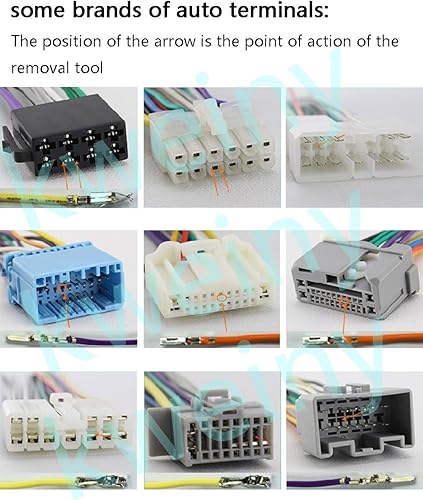 Miniatura 7 de Herramienta de extracción de terminales automáticos Conector de cableado eléctrico Pin de liberación (18 piezas sin duplicado)