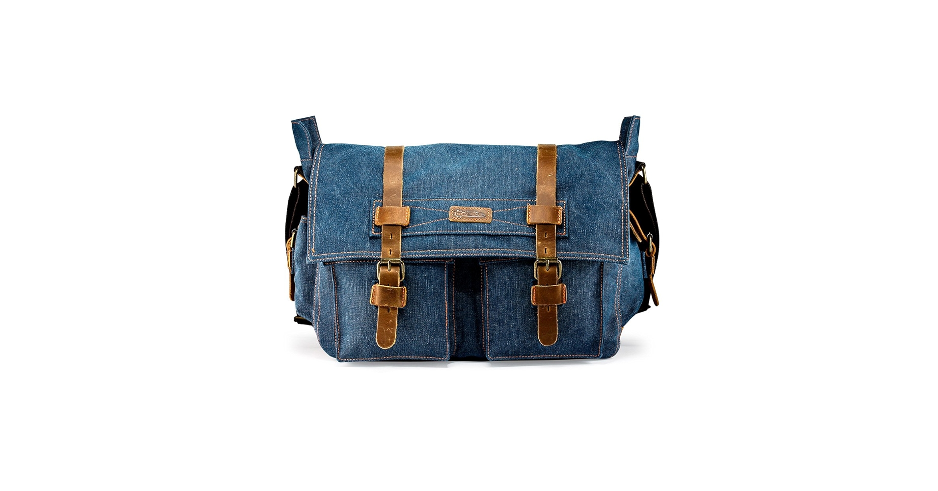 Amazon.com: Gearonic Vintage Canvas Leather Messenger Bag