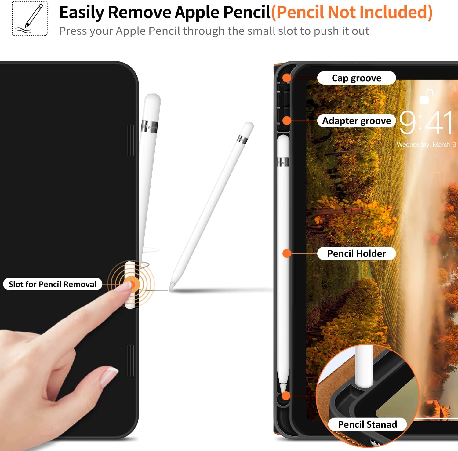 H HOLIMET Case for iPad (A16) 11th Generation 11'' 2025/10th Generation 10.9 Inch 2022 New with Pencil Holder Protective Cases Shockproof Cover Vegan Leather, Brown