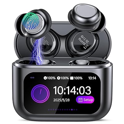 Sleep Earbuds Bluetooth 5.4 in Ear Touch Screen Sleep Headphones, Small Design Mini Sleep Earbuds for Side Sleepers with Sleep Mode, 48H Playtime Sleep Earphones Clear Calls, 5 EQ Modes, Black