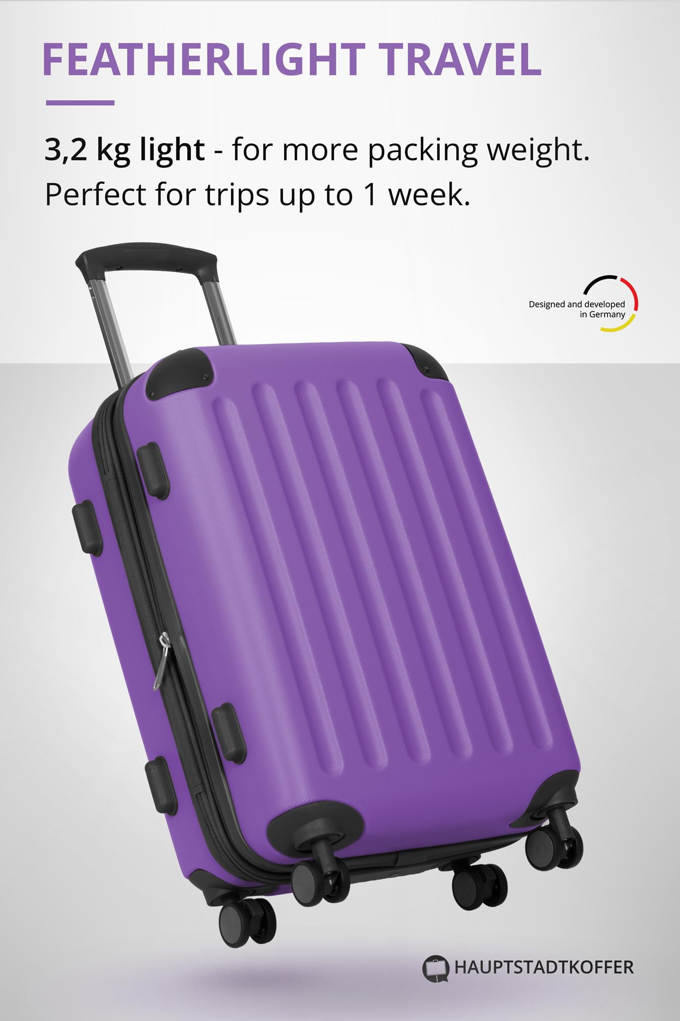 HAUPTSTADTKOFFER - Spree - Maleta rígida, Trolley expandible, Equipaje de Viaje, 4 Ruedas Dobles, TSA, 65 cm, 74 litros, Champán — view 113