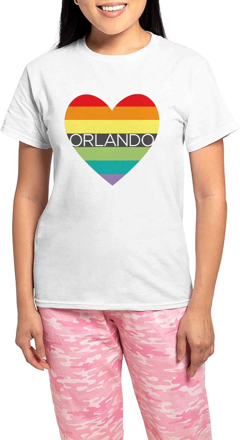 CafePress Heart for Orlando Women's Light Pajamas Women's Novelty Cotton Pajama Set, Comfortable PJ Sleepwear