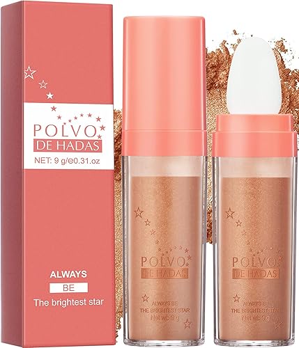 Miniatura 1 de 3 piezas de resaltador de purpurina corporal polvo de Hadas para cara cuerpo brillante polvo de resaltado suelto brillo de hadas para el día de San