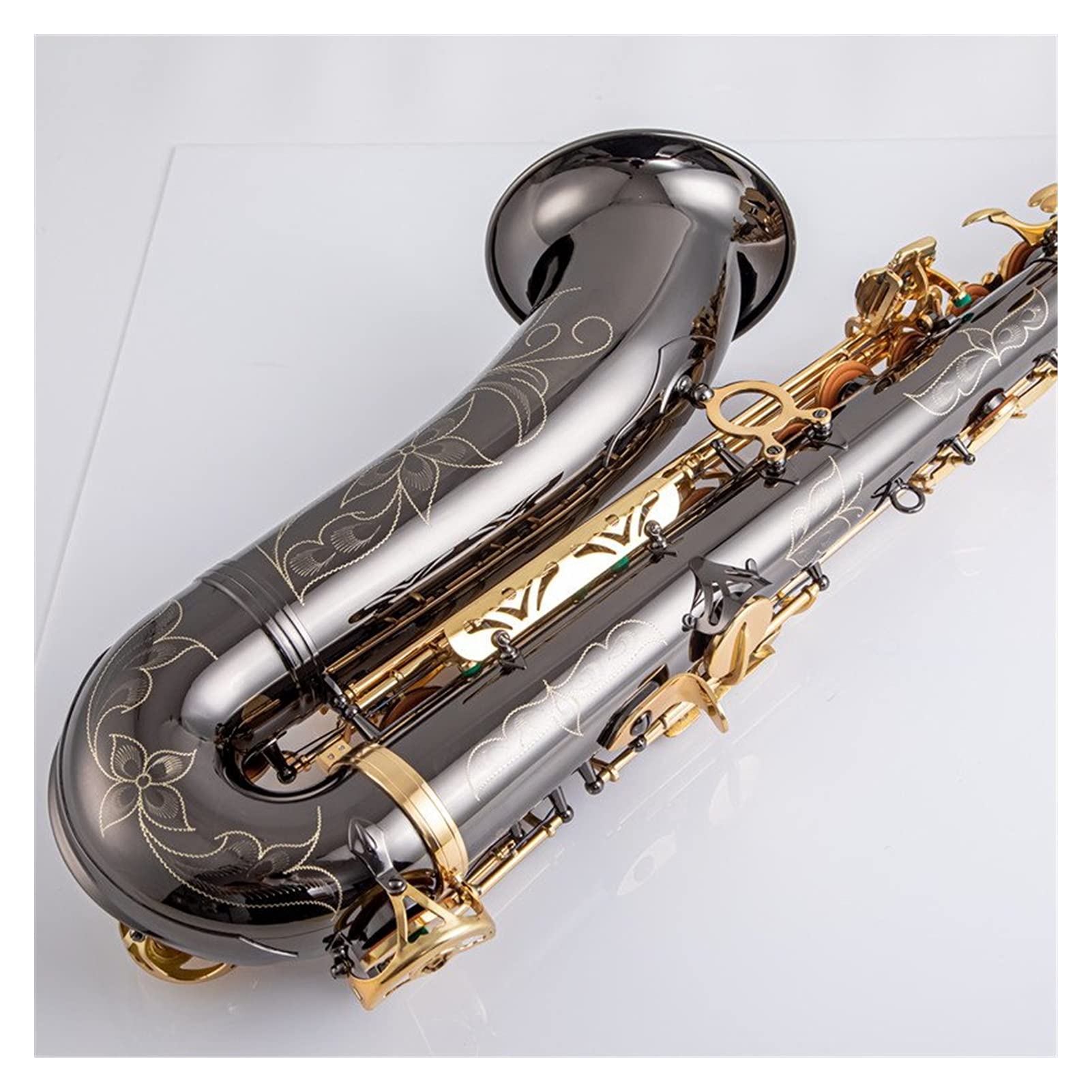 Sax Principianti Kit BB Tenor Saxophone Sax Brass Body Black Nickle Placcato Golden Keys Strumento di Legno Strumento a fiato