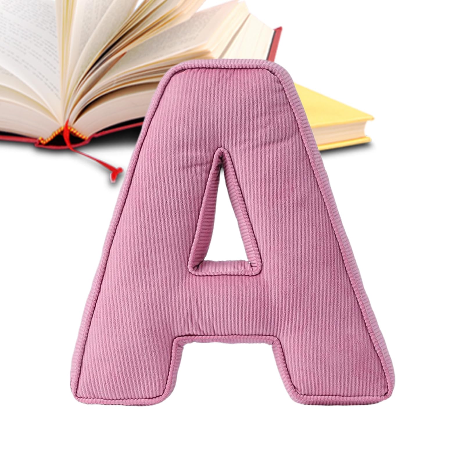 Coussin de lettre alphabet en peluche douce de 18 pouces pour canapé et salon