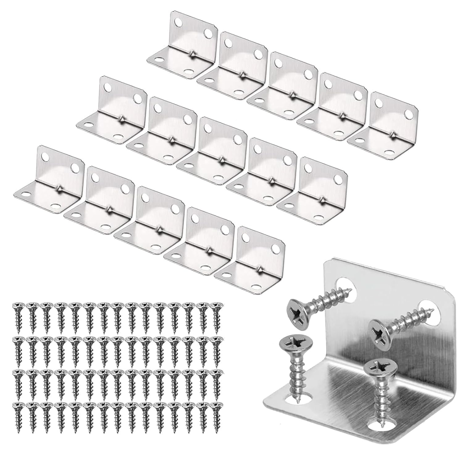 Amazon.co.jp: bardsxgfg(あき) 15個入りl字金具（32mm*24mm