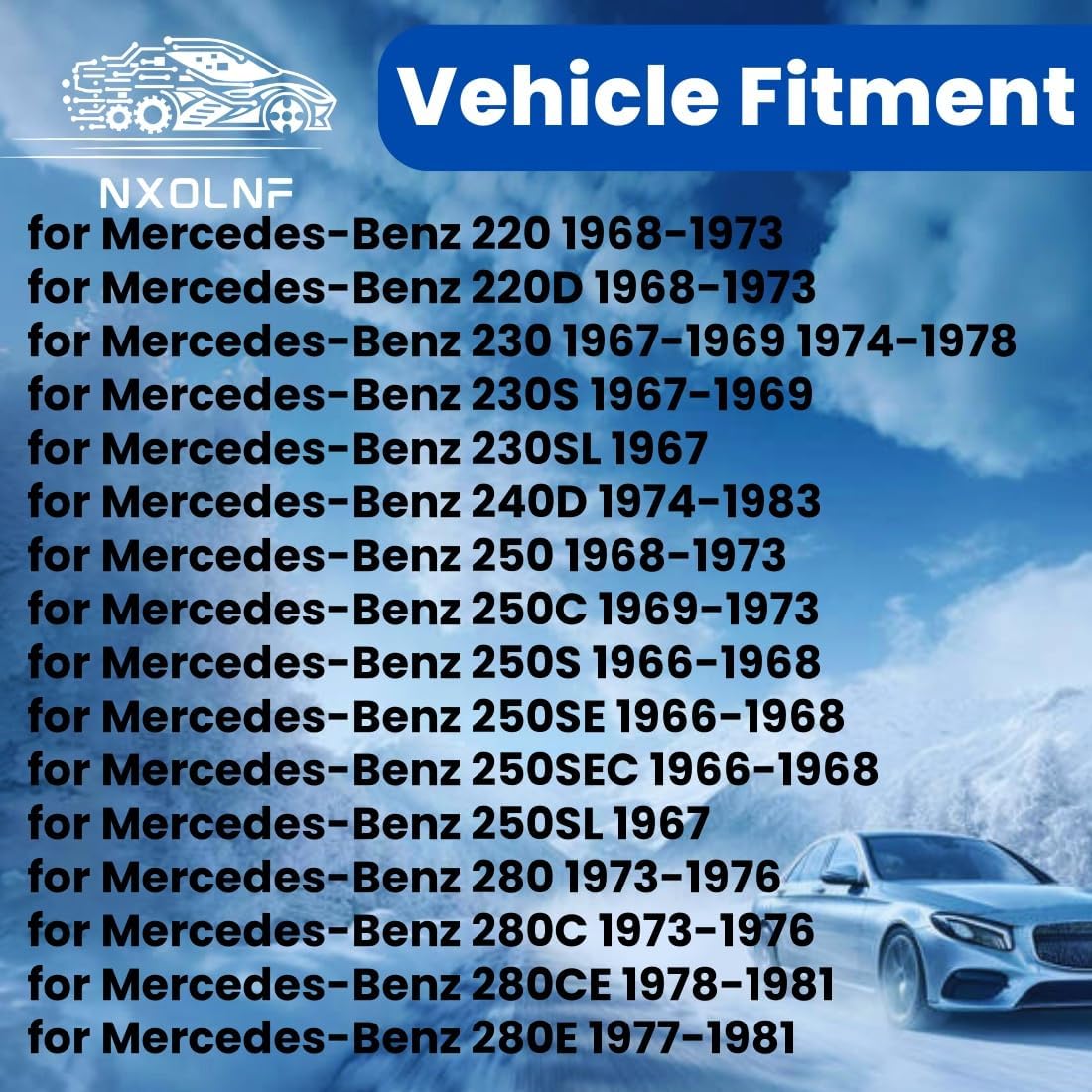 2X Parking Brake Shoes Automotive Replacement Rear for Mercedes-Benz 300SEL 4.5L 1972, for Mercedes-Benz 380SLC 3.8L 1981, for Mercedes-Benz 230SL 2.3L 1967, for Mercedes-Benz 250SL 2.5L 1967