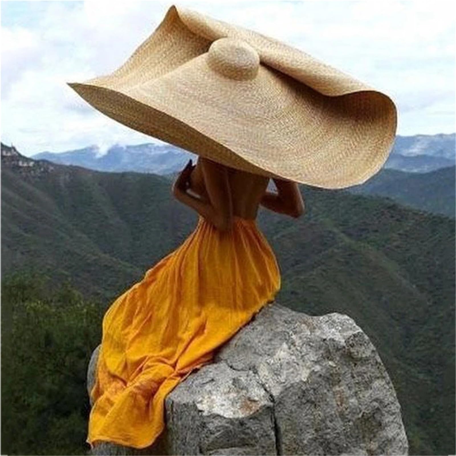 Sombrero de paja para el sol, protección de playa de verano, ala ancha, plegable, de gran tamaño, plegable, sombrero, sombrero, sombrero, sombrero, paja