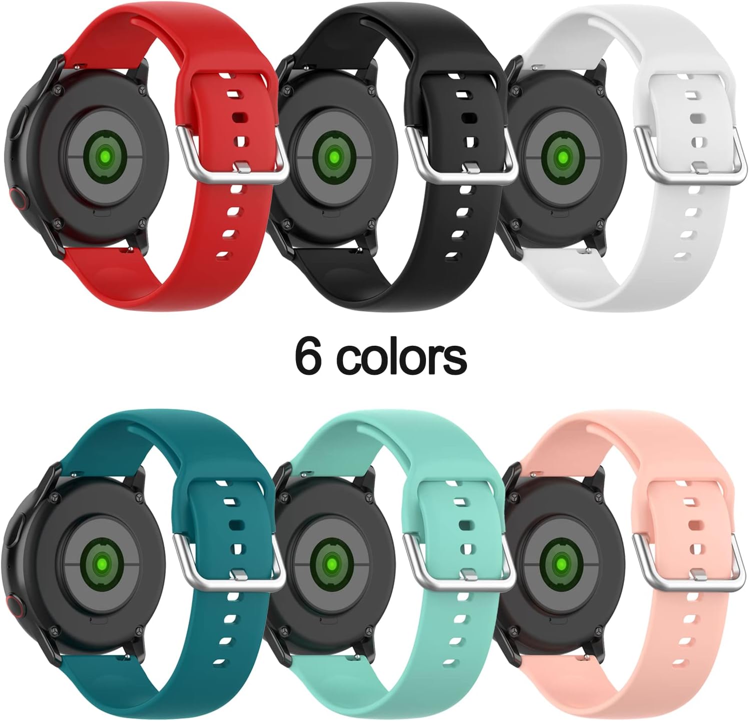 Bands Compatible with Letsfit EW1/ Letsfit IW1 SmartWatch Wristband, Solid Color Replacement Bracelet Sport Strap for Letsfit EW1/ Letsfit IW1 Smart Watch Band (Not for IW1 Lite/ID205L/ID205S) (Small)