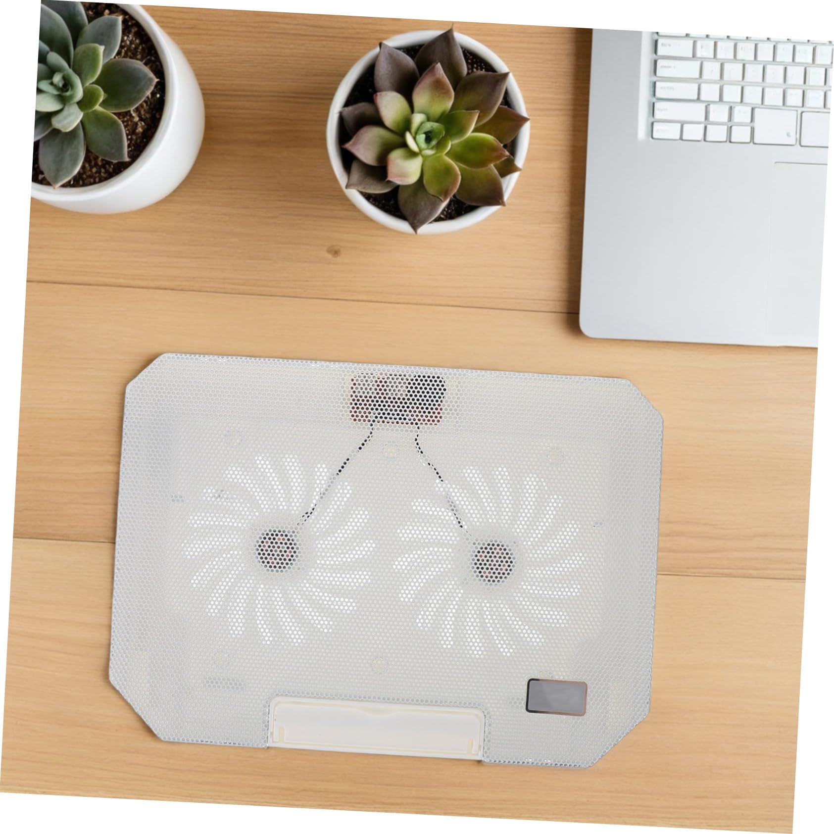 staffa di raffreddamento del computer dispositivo di raffreddamento portatile regolabile staffa di raffreddamento per laptop cuscinetto di raffreddamento regolabile plastica bianca