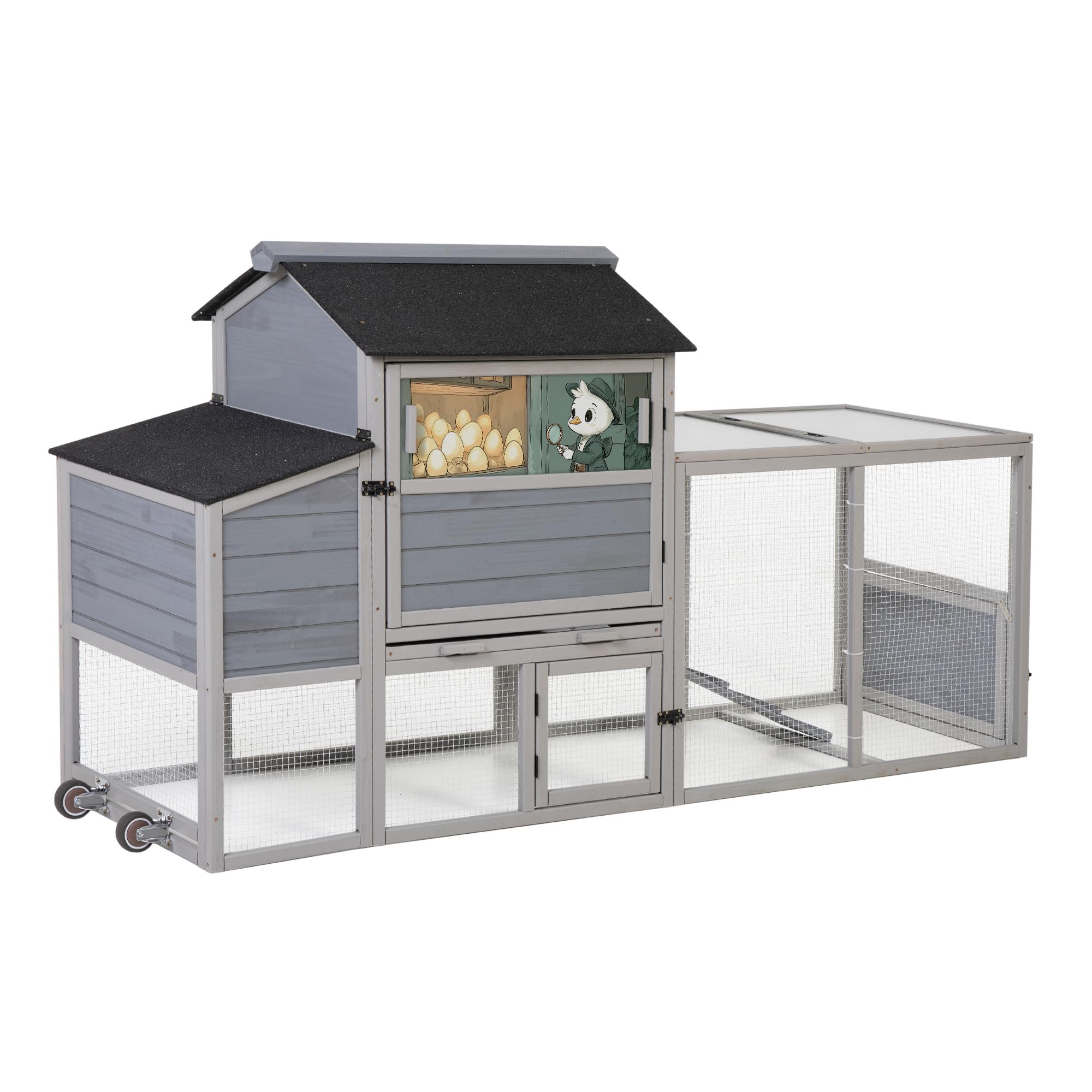 COZIWOW 82 Large Wooden Chicken Coop