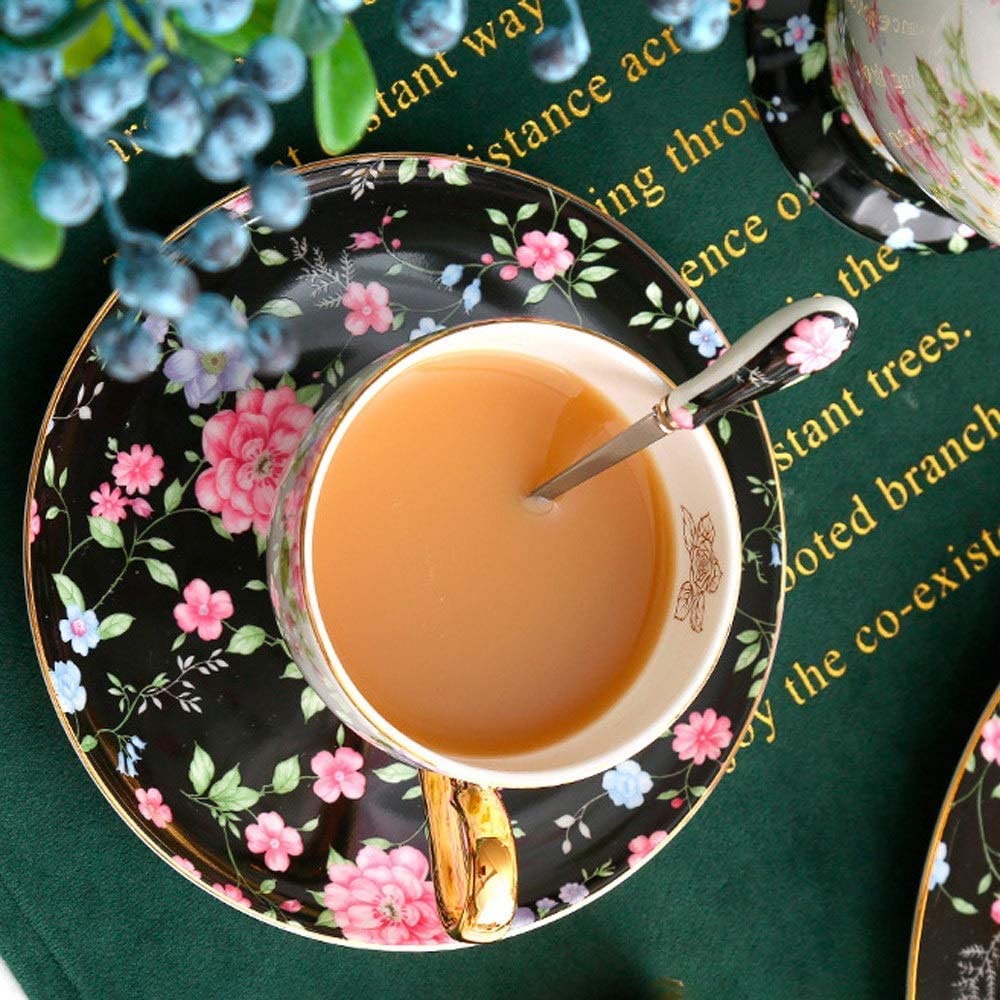 Lekki Luksusowy Ceramiczny Zestaw Filiżanek Do Kawy I Spodków Z Uchwytem Chińska Nowość Filiżanka Do Napojów Filiżanka Do Espresso Filiżanka Do Wody Filiżanka D