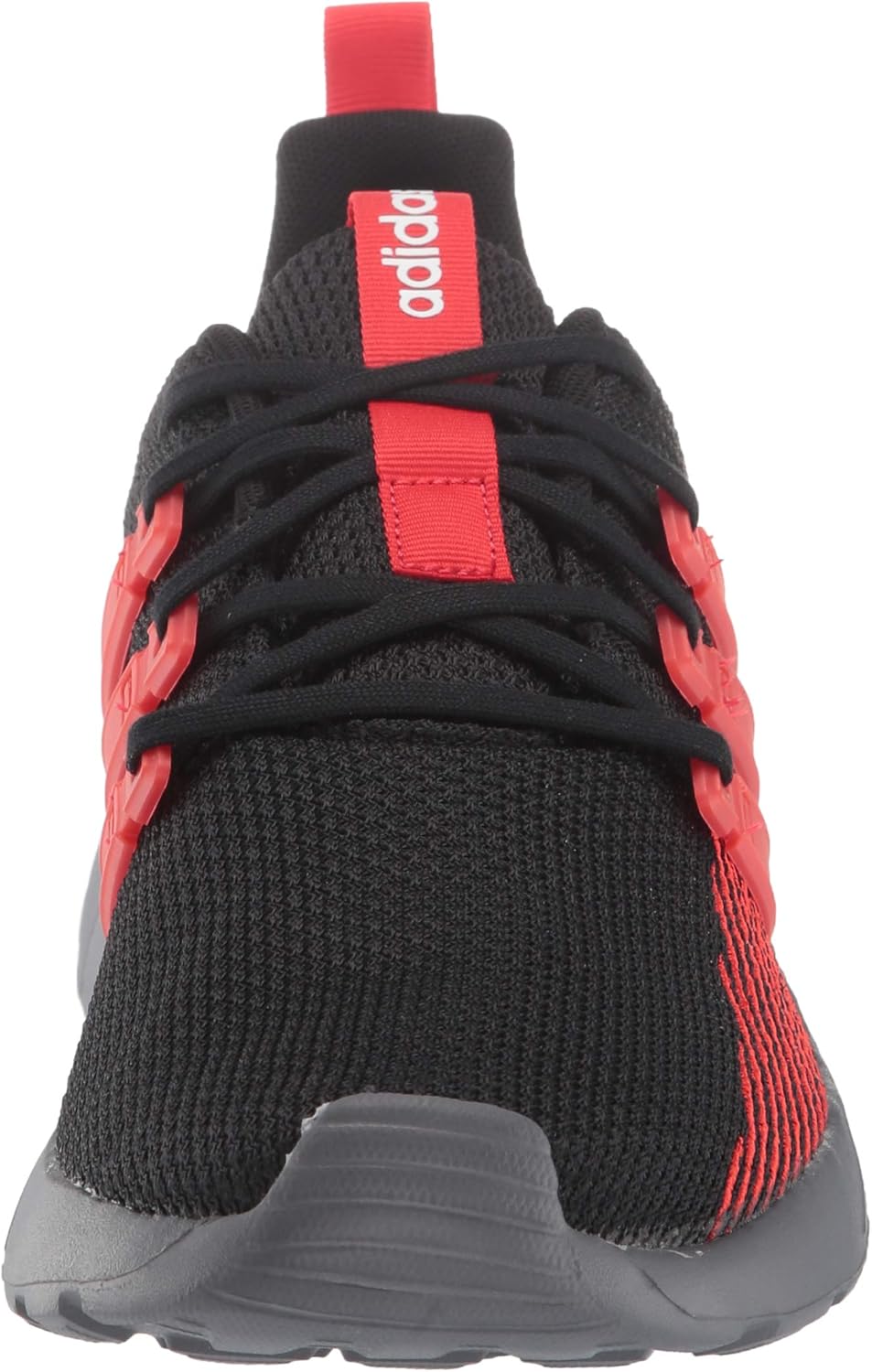 adidas mens Questar Flow Sneaker Running Shoe, Black/Active Red/Grey, 10.5 US